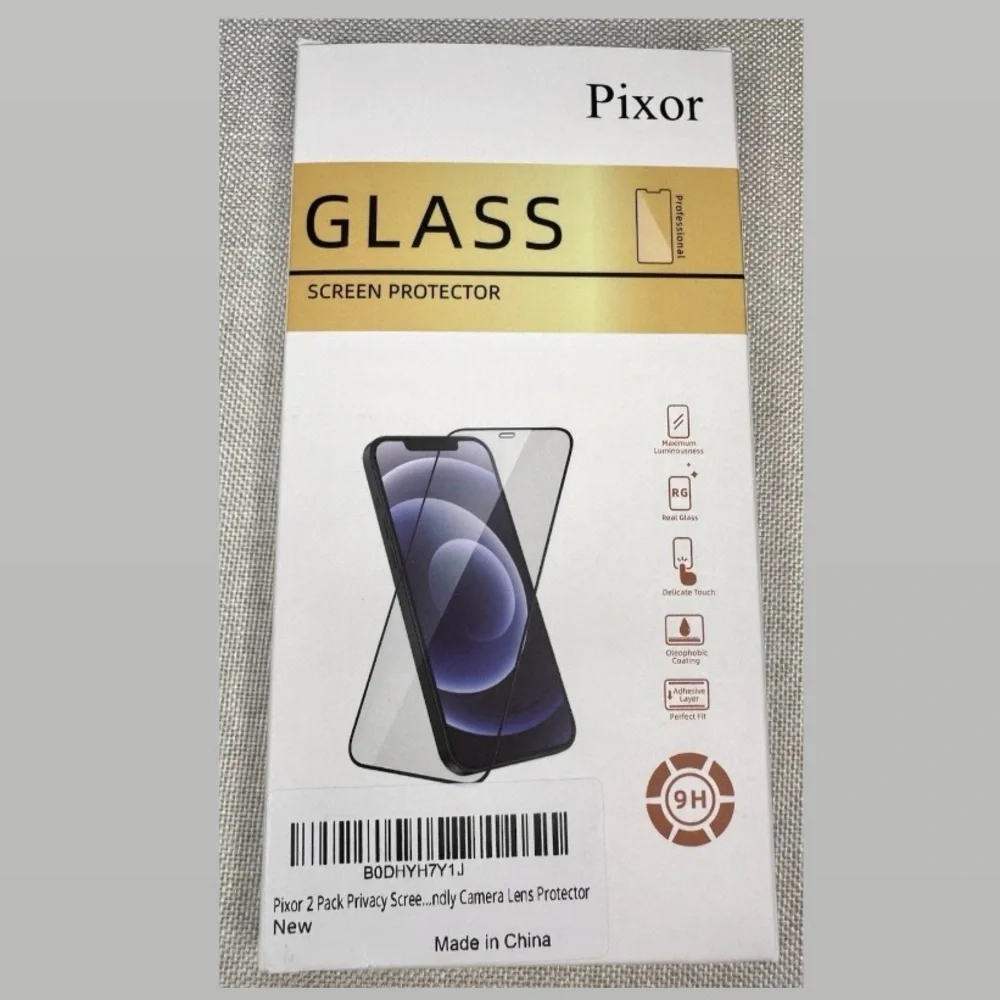 Pixor 2 Pack Glass Screen Protector For iPhone 16 Plus
